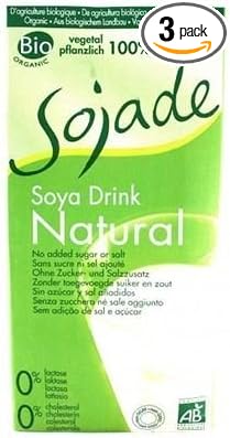 Sojade Organic Natural Soya Drink 1Ltr (3 Pack)
