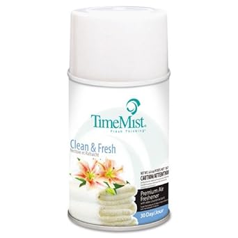 TimeMist Metered Air Freshener Refills, Clean N Fresh, 6.6 oz - twelve 6.6 oz aerosol cans per case.: Industrial & Scientific