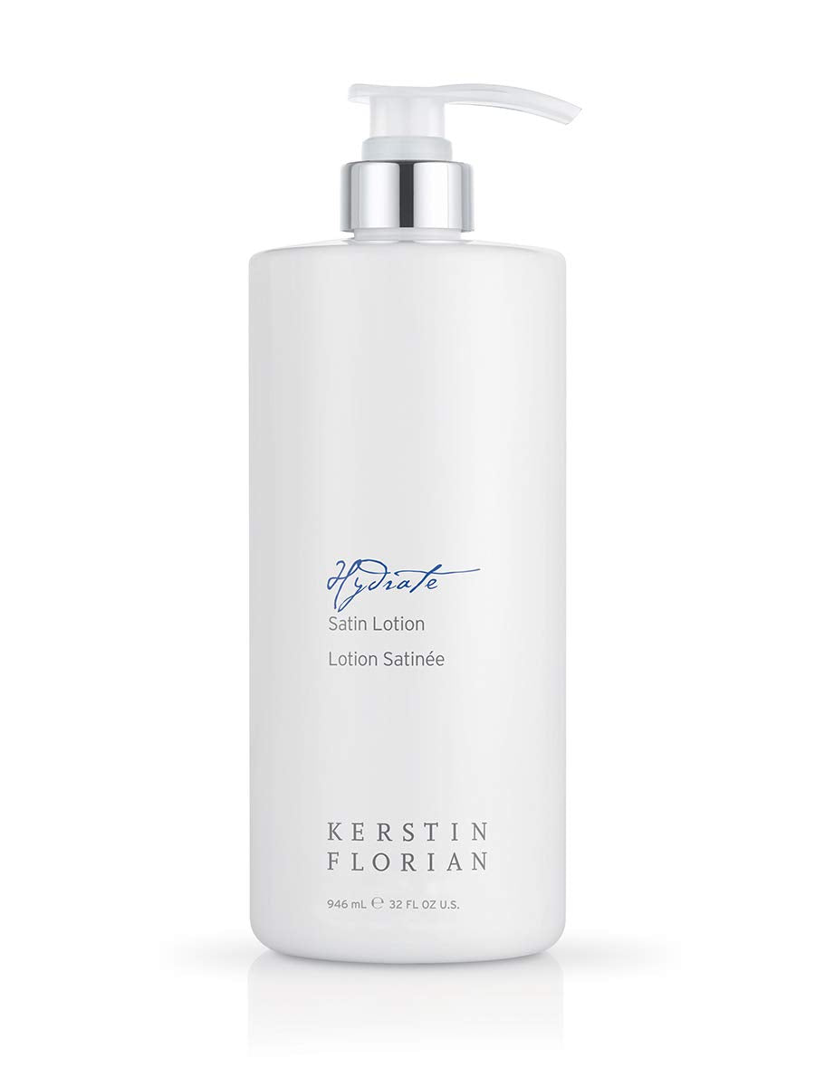 Kerstin Florian Satin Lotion | Lightweight Body Moisturizer With Aloe & Jojoba Oil | Soothes Dry Skin | 13.5 Fl Oz