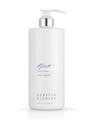 Kerstin Florian Satin Lotion | Lightweight Body Moisturizer With Aloe & Jojoba Oil | Soothes Dry Skin | 13.5 Fl Oz