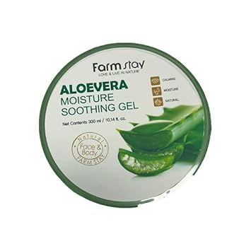 Farm Stay - Aloe Vera Moisture Soothing Gel 300 Ml For Men And Woman - 100% Aloe Vera For Dry Skin - Facial Treatment - Moisturisers - Day Care - Gels