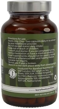 Barefoot Nutrition Magnesium Glycinate Supplement 560Mg - 90 X 1-To-3 A Day Capsules. Pullulan Capsule - Superior Absorption: No Synthetic Binders Or Additives. Vegan & Paleo Friendly