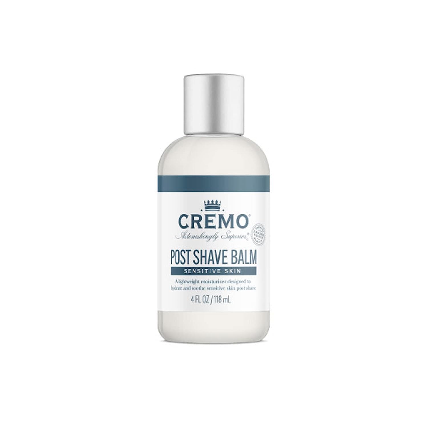 Cremo Sensitive Post Shave Balm, Soothes, And Protects Skin From Shaving Irritation, Dryness and Razor Burn, 4 Fluid Ounces