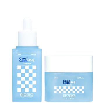 Cooling Calming I.N.G Serum & Cream Duo?Deep Hydration & Soothing Moisturizer With Cica, Hyaluronic Acid, Trouble Care, Silky Texture, Clean Beauty