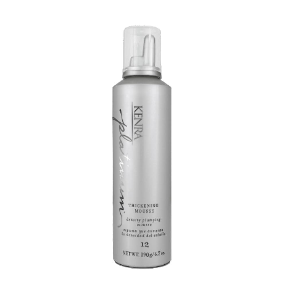 Kenra Platinum Thickening Mousse 12 | Volumizing Styler | Adds Fullness & Body | Humidity Protection Up To 48 Hours | Density Plumping Up Tp 150% | Thermal Protection | All Hair Types