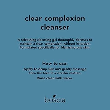 Boscia Clear Complexion Cleanser - Vegan Cruelty-Free Daily Face Wash & Pore Minimizer - Natural Clean Skin Care - Acne & Blackhead Remover -5.07 Fl Oz