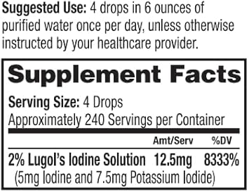 Dr. Tennant'S Liquid Iodine | Lugol'S Iodine & Potassium Iodide | Support For Deficiency, Hypothyroidism, Breast Health | 2 Fl Oz