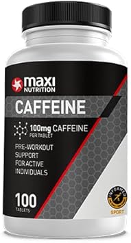 Maxinutrition Caffeine Tablets 100Mg 100'S, Performance Support, Pre-Workout Boost