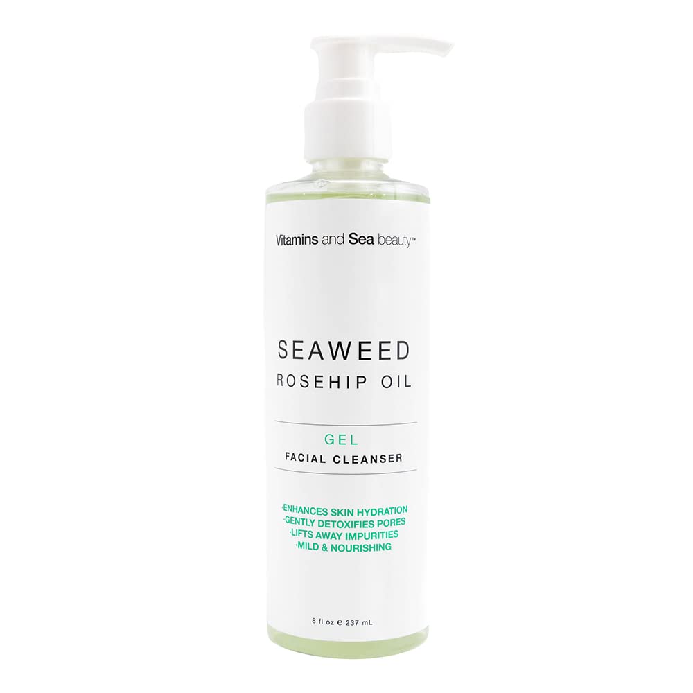 Vitamins And Sea Beauty Gel Facial Cleanser With Seaweed + Rosehip Oil, 8 Fl Oz
