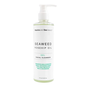 Vitamins And Sea Beauty Gel Facial Cleanser With Seaweed + Rosehip Oil, 8 Fl Oz