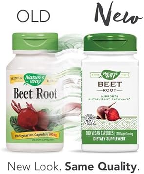 Nature'S Way Beet Root 500 Mg, 100 Vegetarian Capsules, Pack Of 3