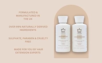 Sulphate Free Hair Extension Shampoo And Conditioner System G Fox Hair®250Ml, Multi-Award Winning Shampoo And Conditioner, 99% Natural Ingredients, Made By Extension Experts
