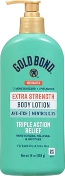 Gold Bond Medicated Extra Strength Body Lotion, 14 Oz., Moisturizes, Relieves & Soothes