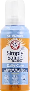 Arm & Hammer Simply Saline Nasal Care Daily Mist 4.5Oz – Instant Relief For Every Day Congestion – One 4.5Oz Bottle