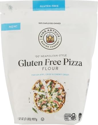 King Arthur Gluten Free Pizza Flour: Crispy Neapolitan-Style Crust - 32 Oz Box, Sorghum & Wheat Starch Blend, Xanthan Gum, Perfect For Gf Baking, Celiac-Friendly, 00 Pizza Dough Mix