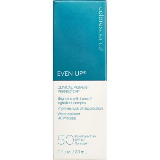 Colorescience Even Up Clinical Pigment Perfector, Water Resistant, Mineral Facial Sunscreen & Primer, Broad Spectrum 50 SPF UV Skin Protection, 1 Fl Oz