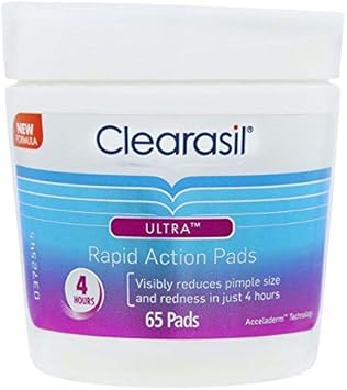 Clearasil Ultra Rapid Action Face Wipe Pads 65