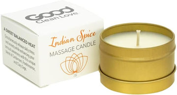 Good Clean Love Indian Spice Massage Candle, Warms into an Aromatic &