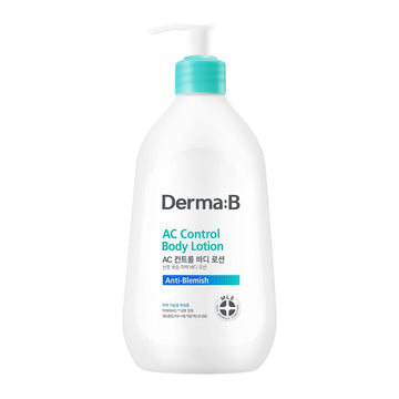 DERMA B AC Control Body Lotion 400ml,13.52 Fl.oz, Anti-Blemish & Pimples Care, Water-Oil Control, Hypoallergenic Trouble Solution for All Skin Types, Soothing & Refreshing Lotion, Korean Skincare