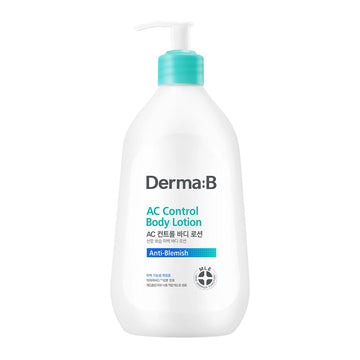 Derma B Ac Control Body Lotion 400Ml,13.52 Fl.Oz, Anti-Blemish & Pimples Care, Water-Oil Control, Hypoallergenic Trouble Solution For All Skin Types, Soothing & Refreshing Lotion, Korean Skincare