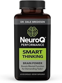 Lifeseasons Neuroq Smart Thinking Supplement Pills - Brain Power + Mental Focus Booster - Supports Memory Recall & Attention - Bacognize Bacopa, Cognizin Citicoline & Coffee Extract - 60 Capsules