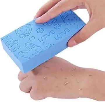 Kandid Exfoliating Bath Sponge - Body Dead Skin Remover & Massager - Gentle Peeling Shower Brush For Kids & Adults - Blue