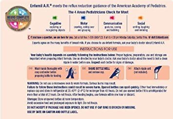 Enfamil A.R. 48 bottles (2 fl oz each), Ready to Feed Baby Formula Bottles, reduces spit up in 1 week, Omega 3 DHA & Iron, thickened with rice starch : Baby
