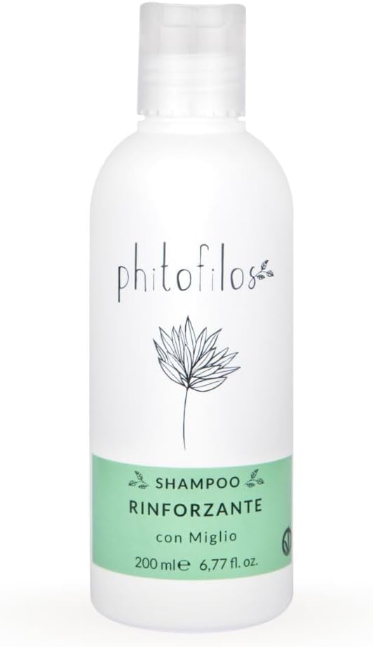 Phitofilos Shampoo, 200 Ml - Made In Italy, Vegan, Organic For Damaged Hair