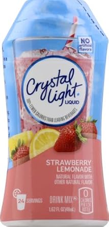 Crystal Light Sugar-Free Zero Calorie Liquid Water Enhancer - Strawberry Lemonade Water Flavor Drink Mix (1.62 Fl Oz Bottle)