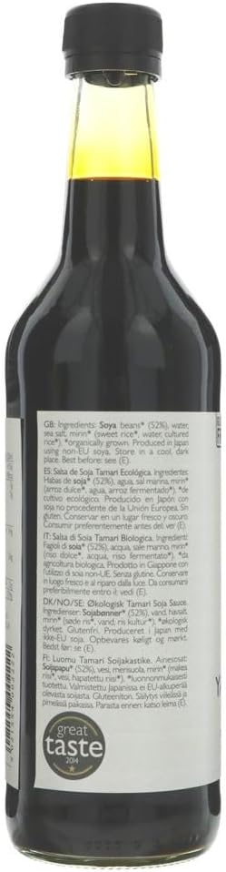 Clearspring Organic Japanese Double Strength Yaemon Tamari Soya Sauce 500Ml
