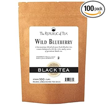 The Republic Of Tea - Wild Blueberry Black Tea Super Refill - 100 Tea Bags