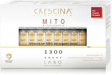 Crescina Transdermic Mito Re-Growth Treatment For Thinning Hair 1300 Women 40 Vials