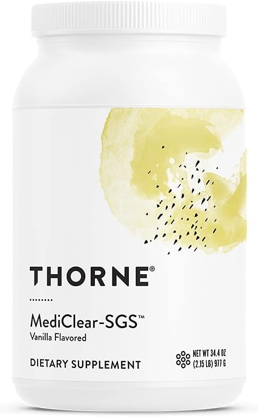 Thorne Mediclear-Sgs - Foundational Support, Eliminate Environmental And Dietary Toxins - Rice And Pea Protein-Based Drink Powder With A Complete Multivitamin-Mineral Profile - Vanilla - 34.4 Oz