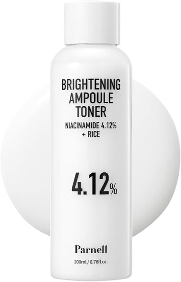 Parnell Niacinamide 4.12% | 200Ml / 6.76 Fl.Oz. | Rice Ampoule Toner, Brighting Toner, Korean Smooth Skin Texture Face, Korean Skin Care