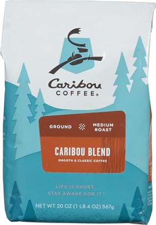 Caribou Coffee, Medium Roast Ground Coffee - Caribou Blend 20 Ounce Bag