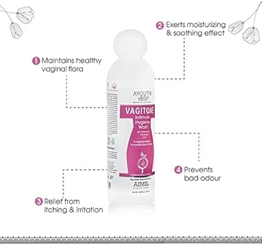 Avoka Naturals Ayouthveda Vagitone Intimate Hygiene Wash -180Ml