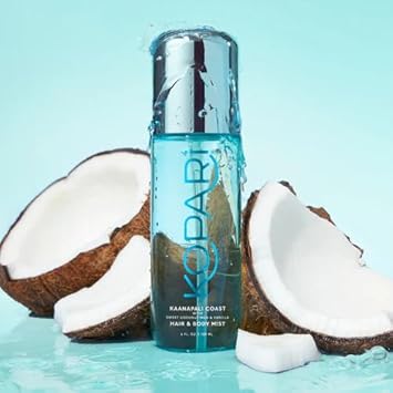 Kopari Hair & Body Mist Kaanapali Coast, Long-Lasting Clean Creamy Coconut Scent, Blend Of Sweet Coconut Milk And Vanilla, Hints Of Warm Spice, 4 Oz : Beauty & Personal Care