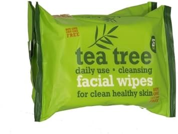 Tea Tree Daily Cleasing Facial Wipes For Clean & Healthy Skin (Twin Pack) Twelve Pack