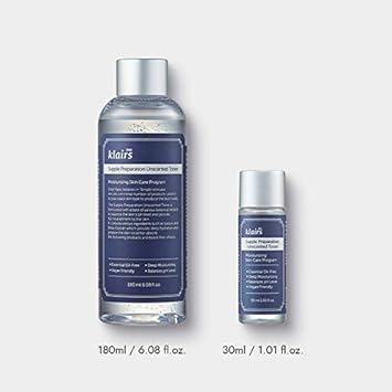 Dearklairs Supple Preparation Unscented Toner 1.01 Fl Oz, Soothing, Fast Absorbing, Non-Irritating, Fragrance-Free, Trial Size, K-Routine