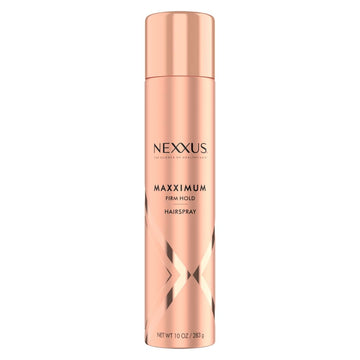 Nexxus Maximum Hold Finishing Hair Spray, For Control, Hold Hairspray For Women Hair Styling, Pink, 10 Oz