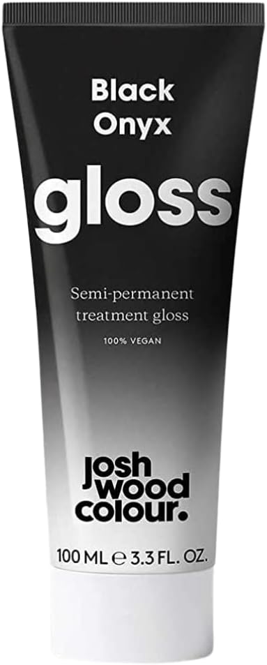 Josh Wood Hair Gloss (Black) - Semi-Permanent Gloss, Adds Shine To Your Black And Dark Brunette Hair - Lasts Up To 6 Washes - 100% Vegan - Cream (100Ml)