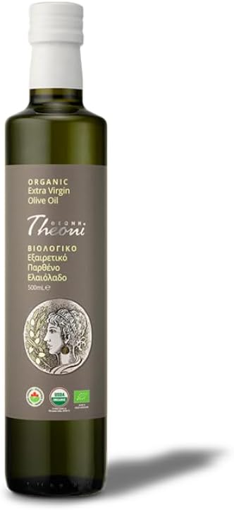 Theoni Extra Virgin Olive Oil | Cold Extraction | Acidity Level Less Than 0.3 | Premium Quality | 100% Pure | Ideal For Cooking | Salads | Dressings | By Lucky Boy - Saka (1 Liter Glass)
