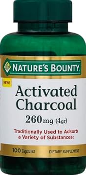 Nature'S Bounty Activated Charcoal 260 Mg, 100 Capsules, Dietary Supplement To Support A Healthy Lifestyle