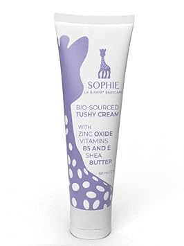 Sophie la Girafe Babycare Tushy Cream - Nourishing Hydration for Strong, Happy Skin - Soothes Redness, Irritation, and Rash - with Shea Butter - 2 oz