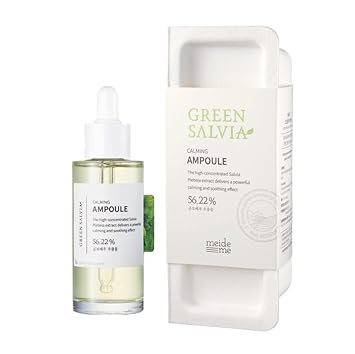 Green Salvia Calming Ampoule - Hydrating Face Moisturizer For Balances Oil, Soothes Irritation And Redness, Vegan And Cruelty Free Korean Serum, From Farm To Your Face (50Ml)