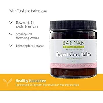 Banyan Botanicals Breast Care Balm – Organic Herbal Salve with Tulsi &