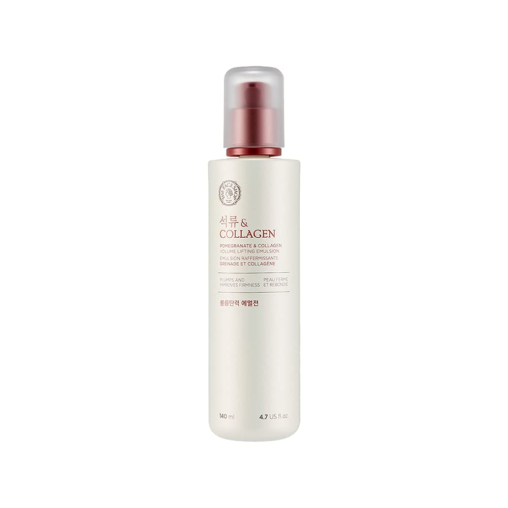 The Face Shop Pomegranate & Collagen Volume Lifting Emulsion | Deep Revitalizing Emulsion For Moisture Barrier Strengthening | Plump & Smoothen Your Skin, 4.7 Fl Oz