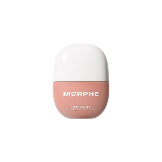 Morphe Hot Shot Blush Drops - Hydrating, Buildable Liquid Blush For Cheeks With Niacinamide And Antioxidants- Buildable, Waterweight Formula For A Natural Finish - Natural Heat (0.5 Fl Oz)