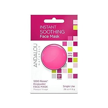 Andalou Naturals Instant Soothing 1000 Roses Rosewater Face Mask Pod, Single Face Mask, 6 Count(Pack of 1)