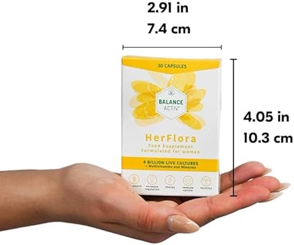 Balance Activ HerFlora Daily Supplement, 4 Billion Live Cultures, Multi-Vitamins and Multi-Minerals, Formulated for Women, 30 Capsules (Pack of 1) : Amazon.co.uk: Health & Personal Care